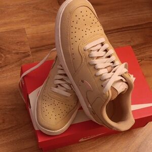 Nike Light Tan Sneakers with White Accents